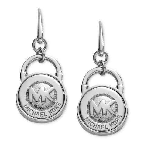 michael kors padlock earrings silver|Michael Kors earrings clearance.